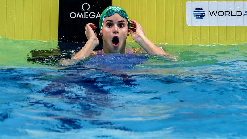 Australia’s Kaylee McKeown makes swimming history as she breaks 50m backstroke world record