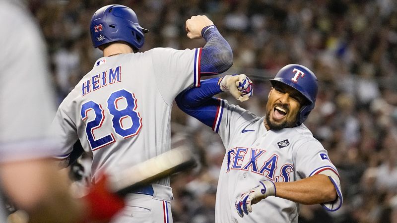 Texas Rangers ease past Arizona Diamondbacks to move within a game of a maiden World Series title