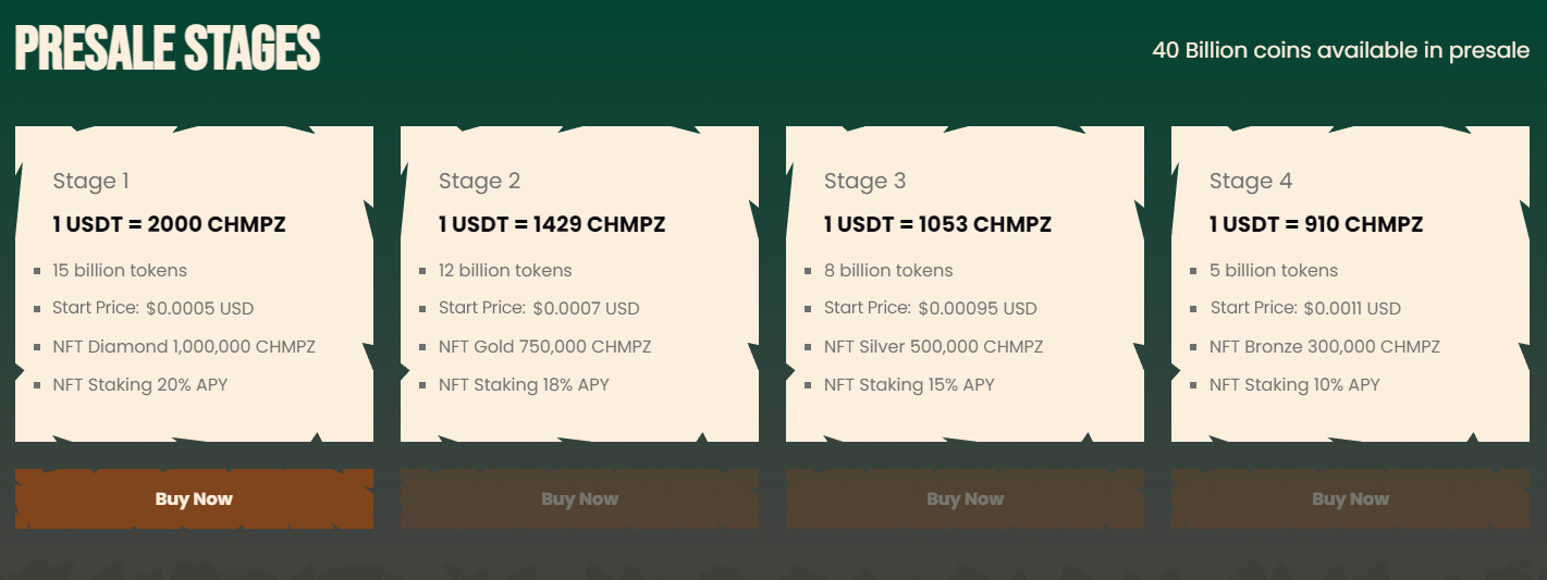 chimpzee presale stages