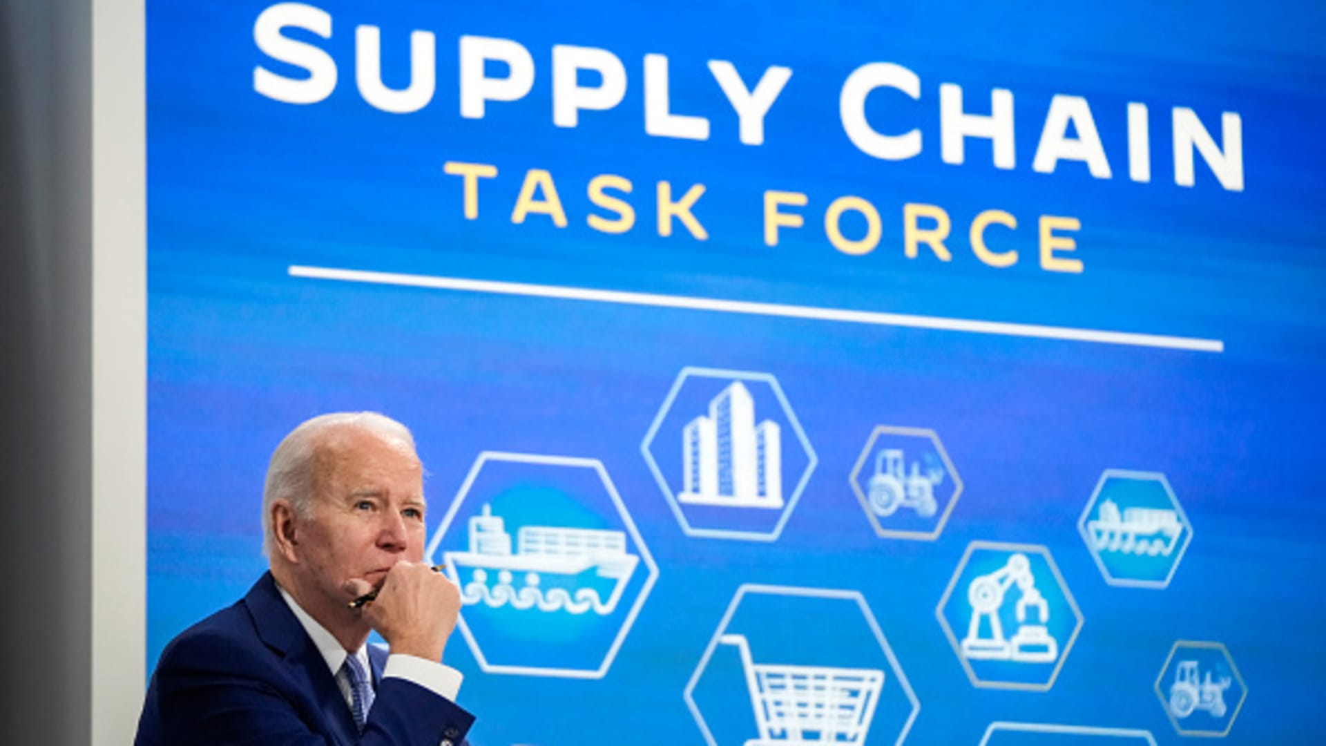 Biden will convene his new supply chain council and announce 30 steps to strengthen U.S. logistics