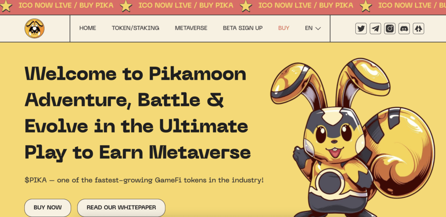 Pikamoon crypto game