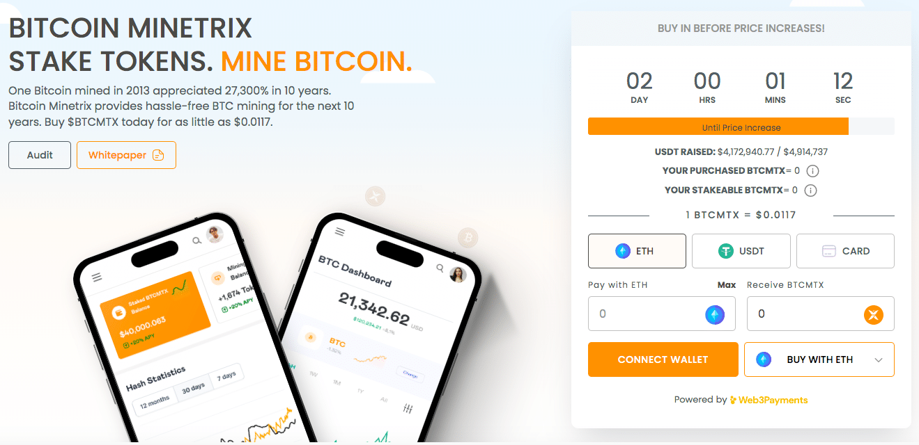 Bitcoin Minetrix token presale