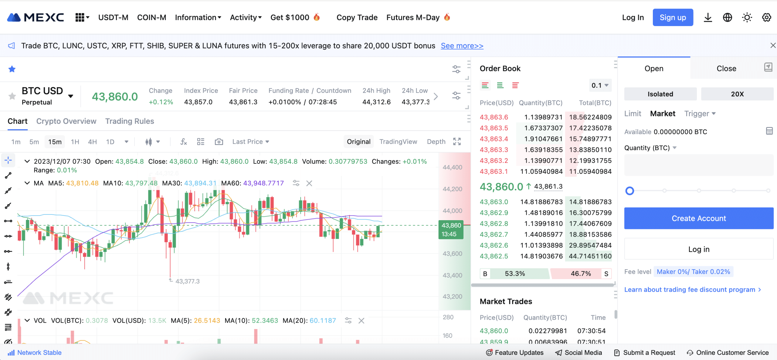 MEXC leverage trading platform