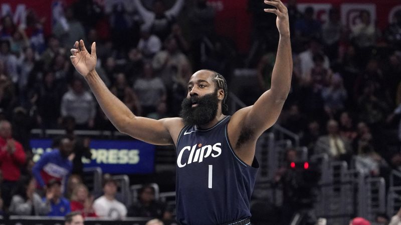 James Harden enjoys first win for LA Clippers with late four-point play against Houston Rockets