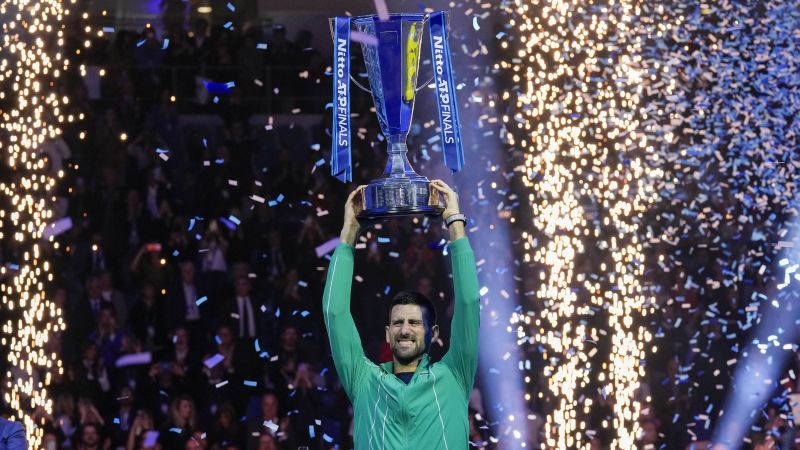 Novak Djokovic wins record seventh ATP Finals title after defeating Jannik Sinner to cap stunning year for world No. 1