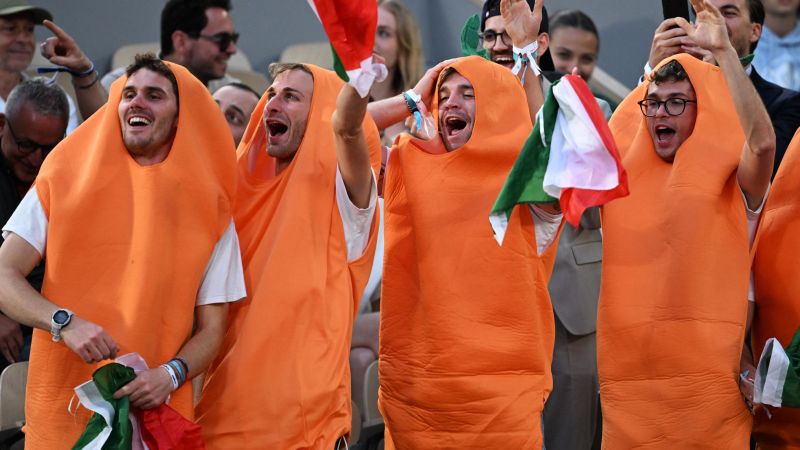 Meet the Carota Boys, the carrot-clad fan group rooting for Jannik Sinner, Italy’s rising tennis star