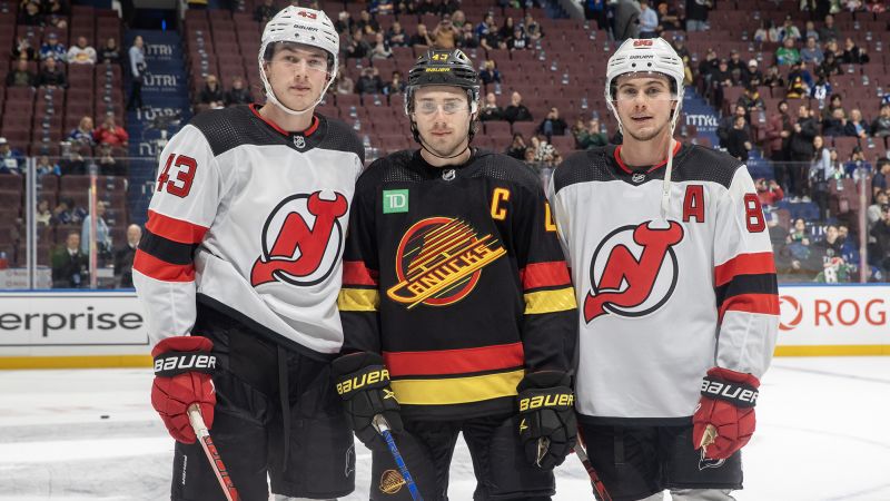 The Hughes brothers had a historic night on the ice, playing in the same game for the first time as New Jersey Devils win