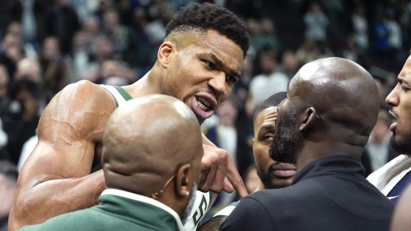 Giannis Antetokounmpo drops career-high 64 points as post-game scuffle mars Milwaukee Bucks victory over the Indiana Pacers