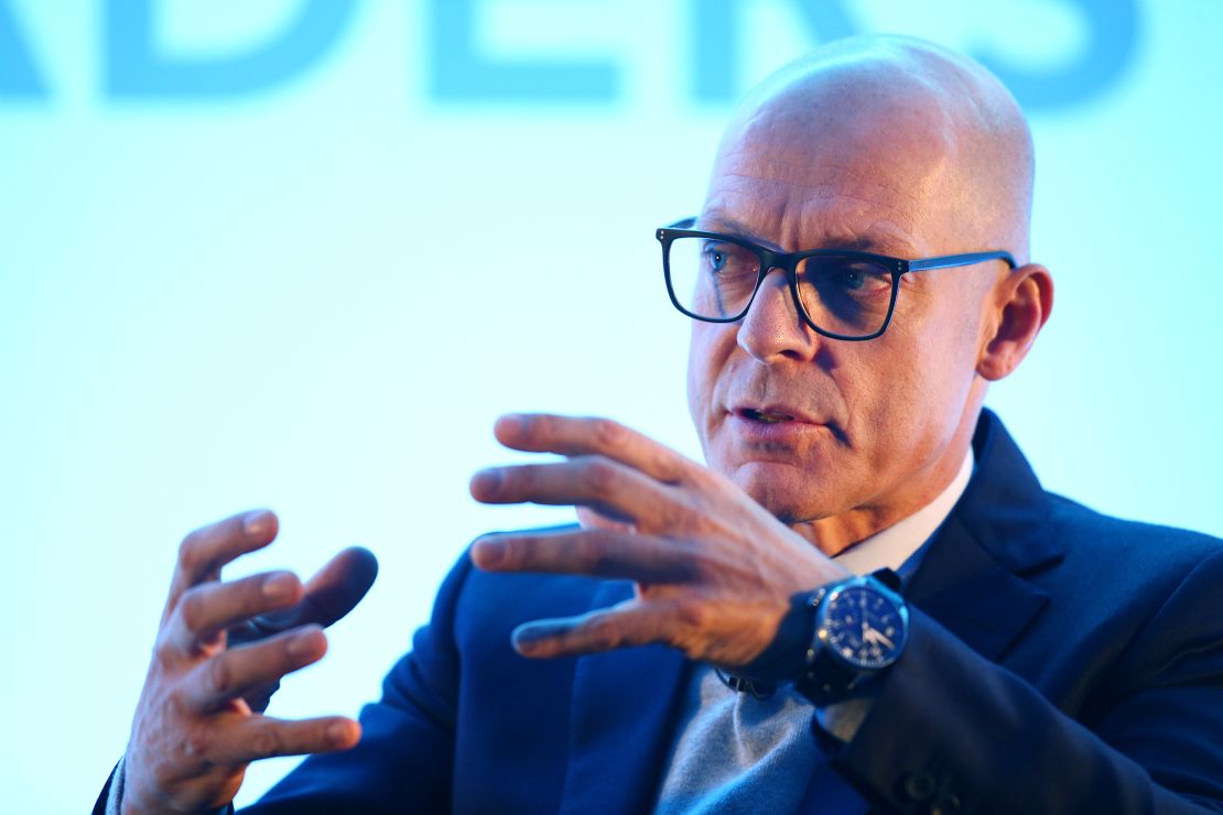 LONDON, ENGLAND - NOVEMBER 06: Sir Dave Brailsford of Team Sky gives a talk on day one of the 2017 Leaders Sport Performance Summit at The Oval on November 6, 2017 in London, England. (Photo by Charlie Crowhurst/Getty Images for Leaders)