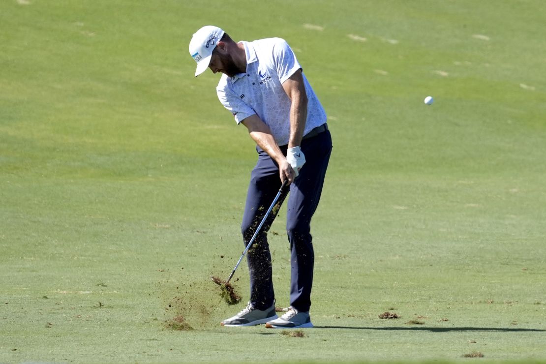 Chris Kirk hits from the 13th fairway during the final round of The Sentry golf event, Sunday, Jan. 7, 2024, at Kapalua Plantation Course in Kapalua, Hawaii. (AP Photo/Matt York)