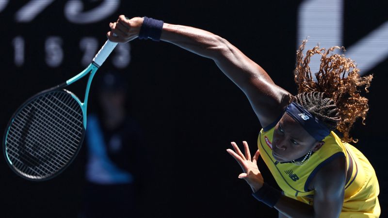 Coco Gauff shows off new serve during first round demolition at the Australian Open