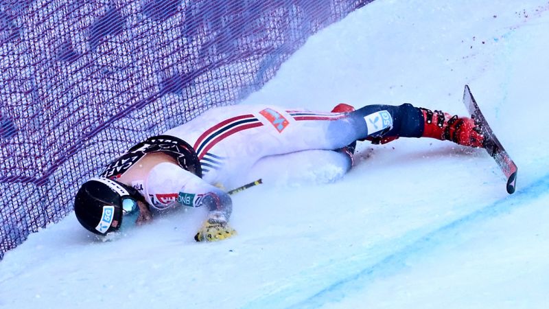 ‘Then I looked down at my leg’: Norwegian skier Aleksander Aamodt Kilde recalls horror crash that resulted in emergency surgery