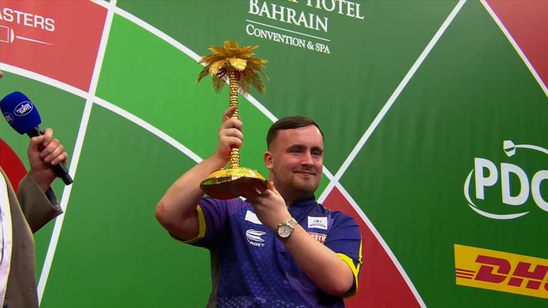 Teenage phenomenon Luke Littler wins Bahrain Masters title and throws perfect nine-darter