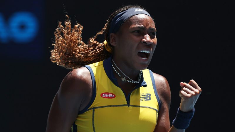 Coco Gauff reaches first Australian Open semifinal with battling win against Marta Kostyuk