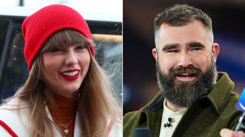 Travis Kelce says Taylor Swift ‘absolutely loved’ meeting his brother Jason despite his antics during the Kansas City Chiefs’ playoff win in Buffalo