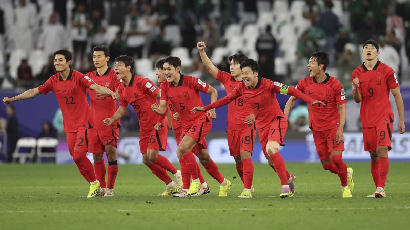 South Korea beats Saudi Arabia in dramatic penalty shootout to advance to the quarterfinals of the Asian Cup