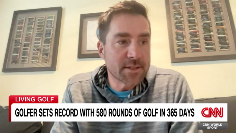 Golfer sets record with 580 rounds of golf in 365 days