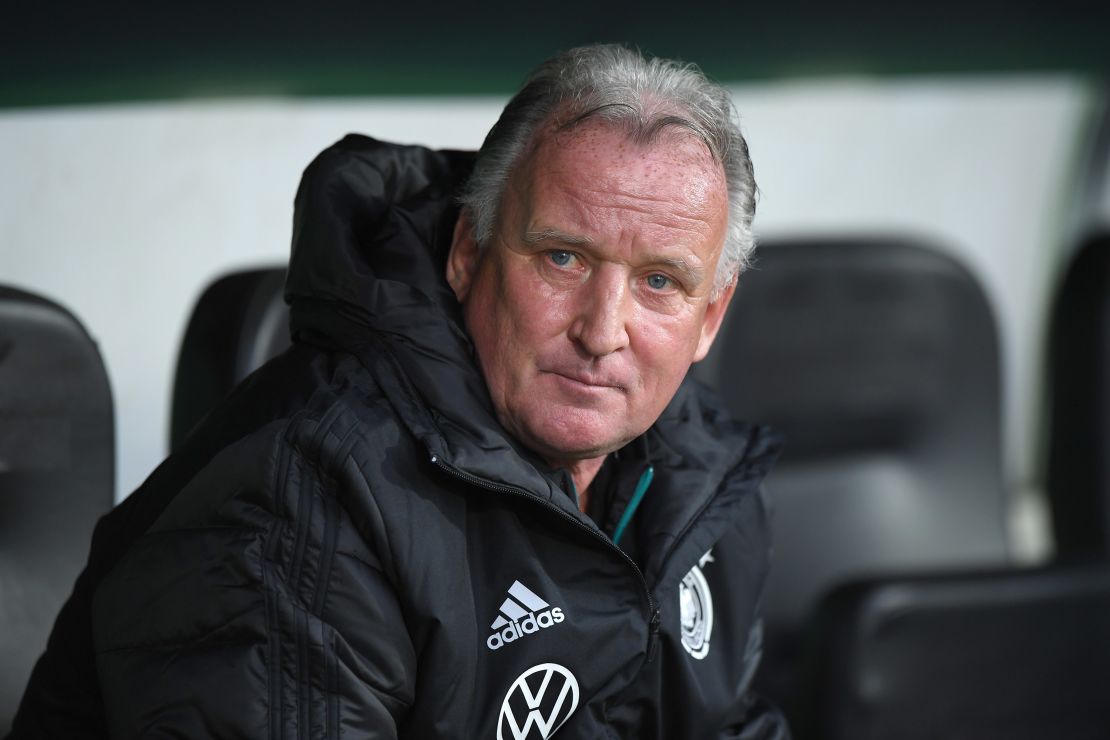 Brehme looks on prior to the friendly between the DFB All-Stars and Azzurri Legends at Sportpark Ronhof Thomas Sommer on October 7, 2019.