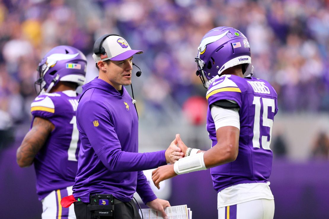 Vikings head coach Kevin O'Connell got an A+ for his hard work this season.