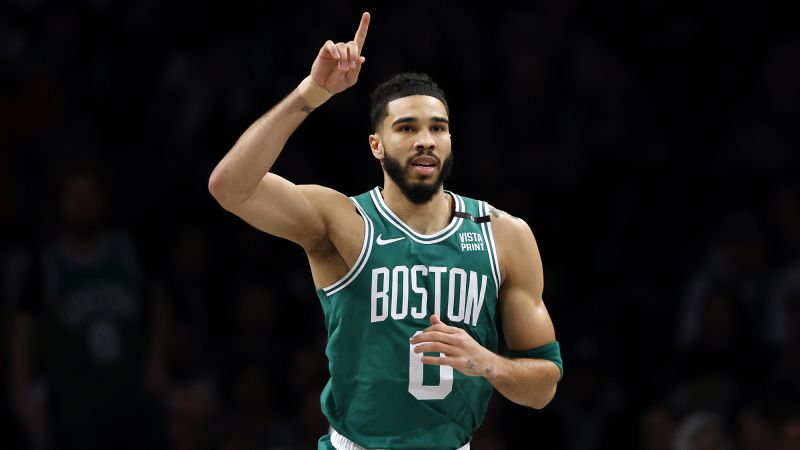 Jayson Tatum scores 41 points as the Boston Celtics down the Brooklyn Nets to extend NBA-best record