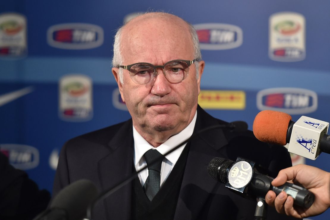 Carlo Tavecchio speaks to the media on December 16, 2014.