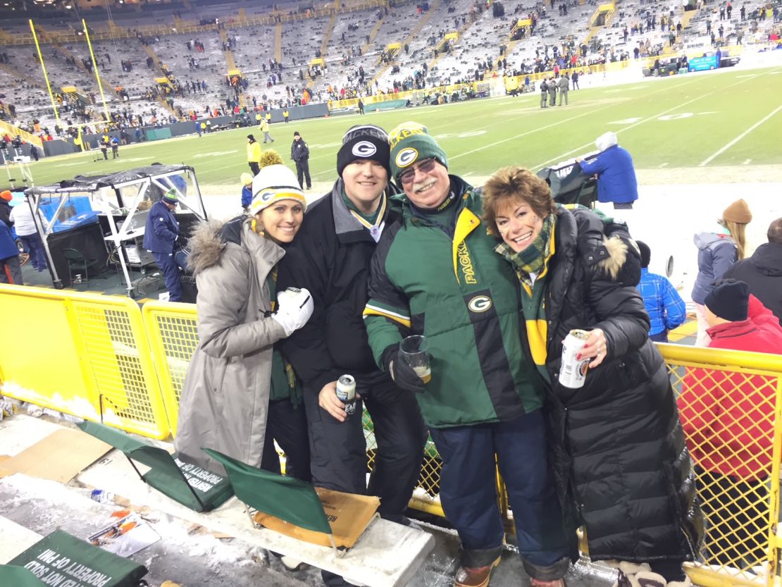 Alix, Bill, her father Mike and stepmother Lori.