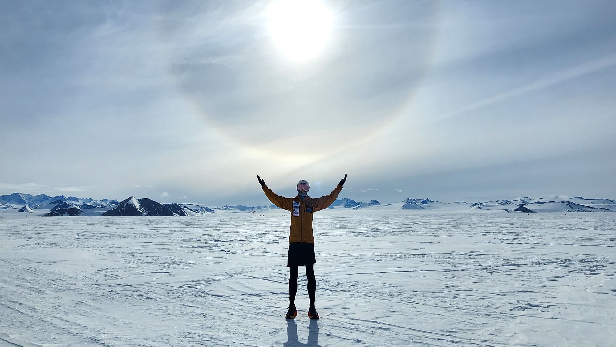 Urquhart said that she felt "emotional and teary" after running more than 30 miles a day for 28 days in Antarctica.