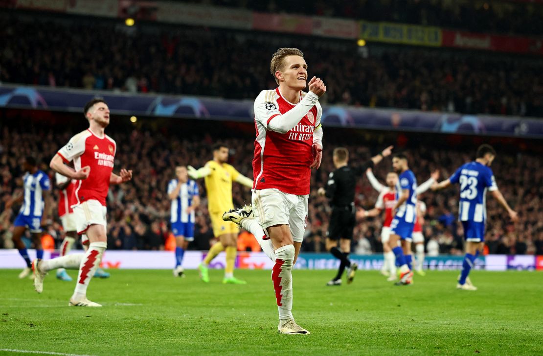 Arsenal's Ødegaard produced yet another superb performance on Tuesday against Porto.