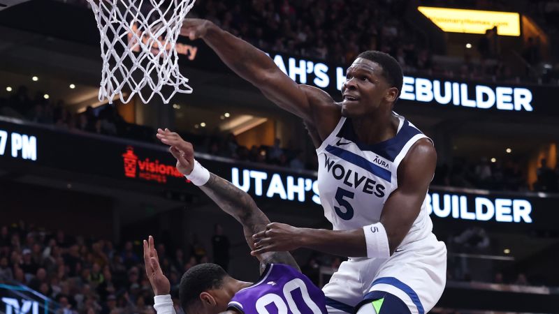 Anthony Edwards throws down dunk of the year contender in Minnesota Timberwolves win over Utah Jazz