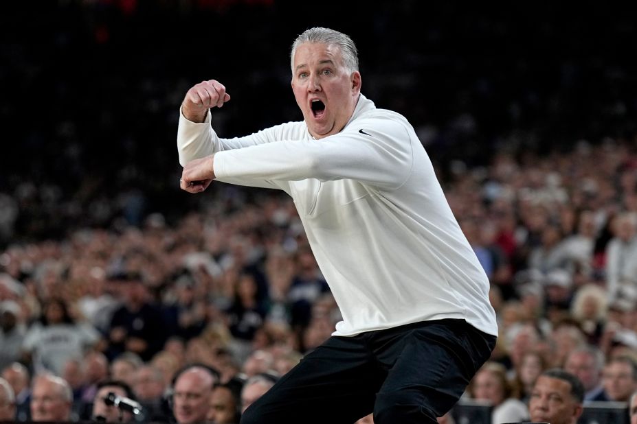 Purdue head coach Matt Painter yells during the first half.