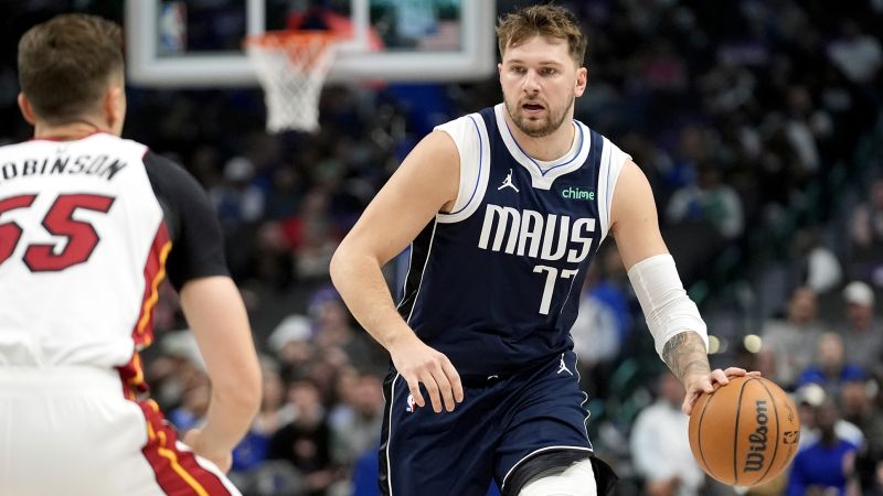 ‘You’re seeing something as rare as a Picasso’: Luka Dončić makes history in Dallas Mavericks win over Miami Heat