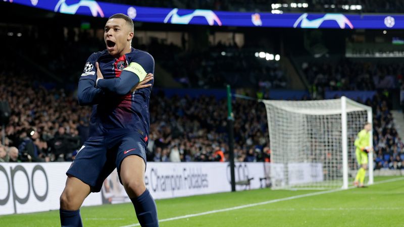 Kylian Mbappé breaks part of net with powerful goal as he’s hailed ‘No. 1 player in the world’