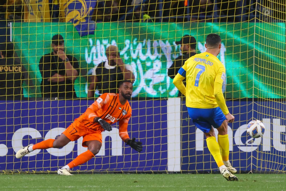 Ronaldo was the only Al-Nassr player to score in the penalty shootout.