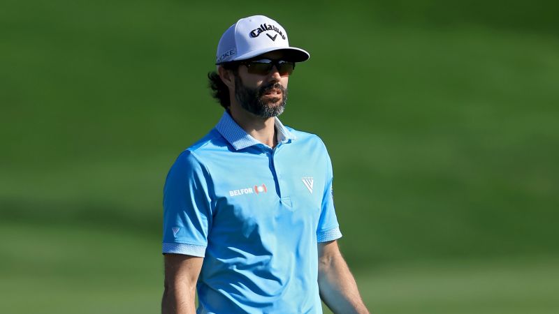 Players Championship: Adam Hadwin hurled his club into the water in disgust. His wife saw the funny side