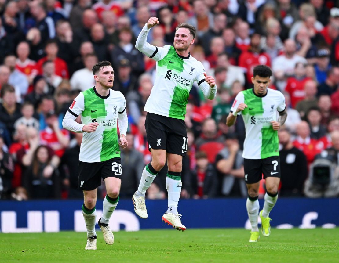 Mac Allister celebrates his equalizer.