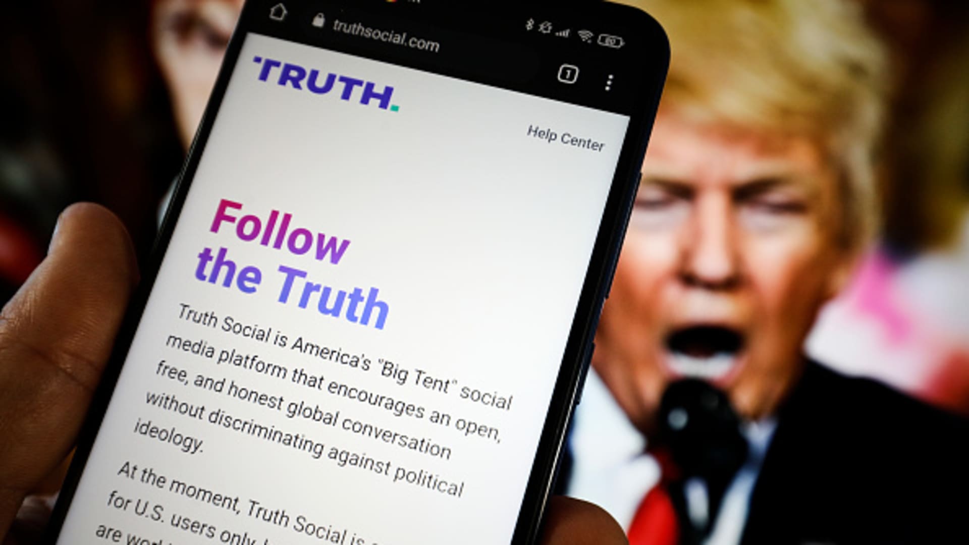 Trump defends Truth Social as media company’s skeptics grow, stock price whipsaws