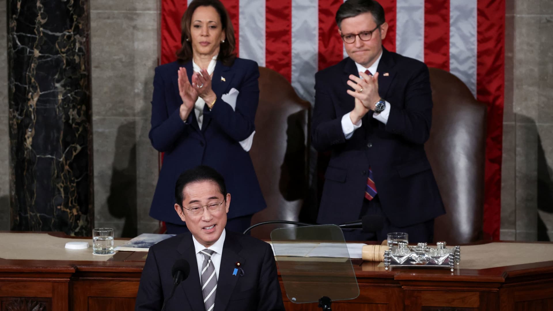 Japanese PM Kishida tells Congress the U.S. must play leading role in the world