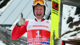 OBERSTDORF, GERMANY - DECEMBER 29:  Former Olympian Eddie "The Eagle" Edwards attends a show jumping event on day 2 of the Four Hills Tournament Ski Jumping event at Schattenberg-Schanze on December 29, 2013 in Oberstdorf, Germany.  (Photo by Alex Grimm/Bongarts/Getty Images)  (Photo by Alex Grimm/Bongarts/Getty Images,)