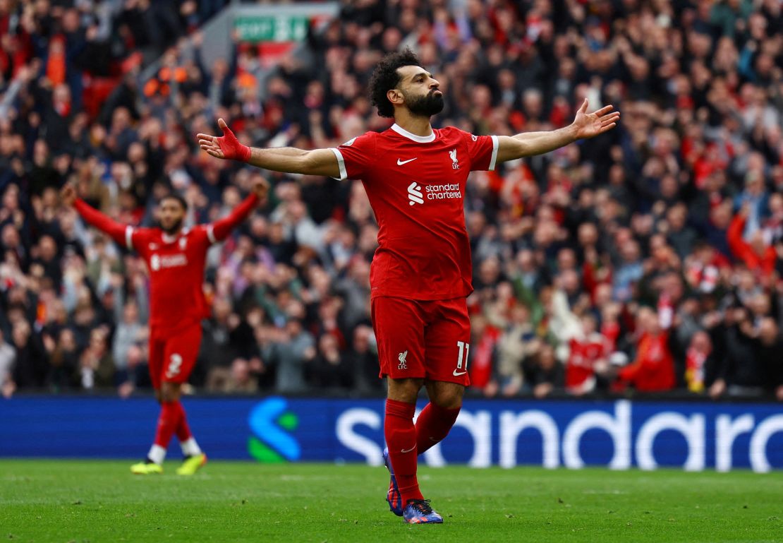 Mo Salah is hoping to lead Liverpool to a second Premier League title.