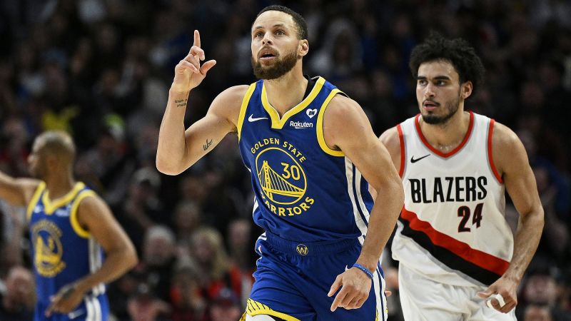 Golden State Warriors down Portland Trail Blazers to enter three-way tie in thrilling Play-In race