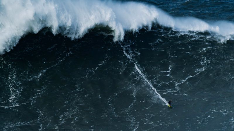 Sebastian Steudtner says he has surfed the ‘unsurfable’ after drone technology measures 93.7-foot wave as world record