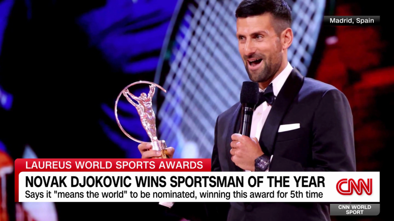 Novak Djokovic named Laureus Sportsman of the Year