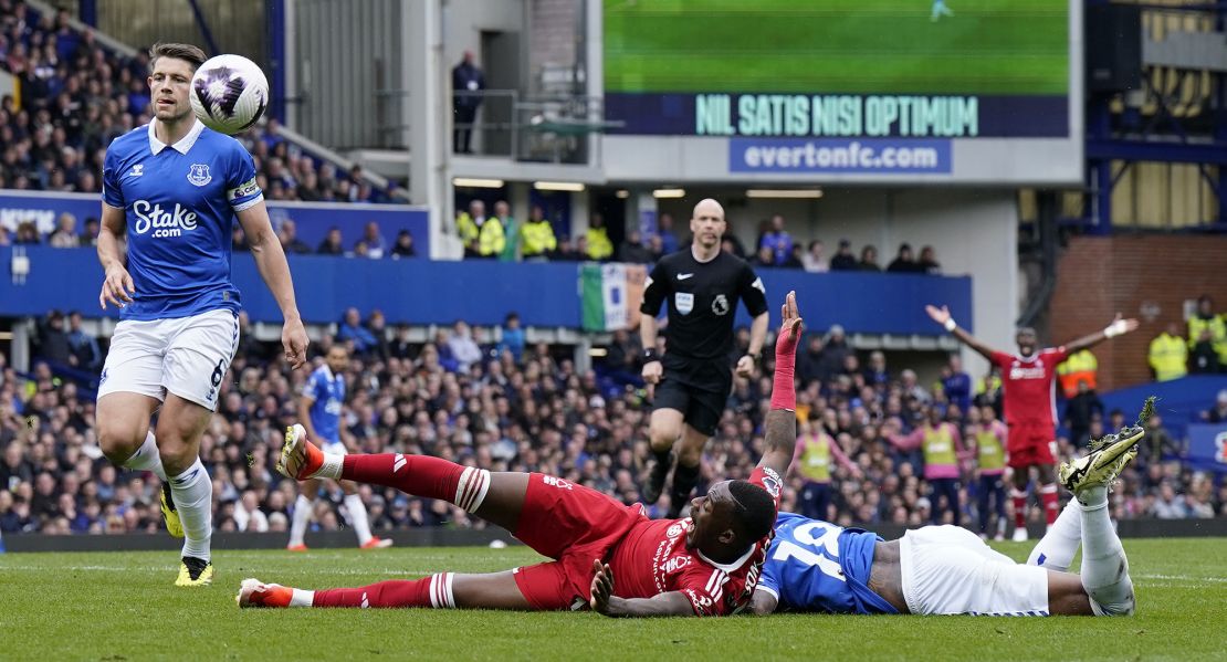 Callum Hudson-Odoi calls for a penalty after a challenge from Ashley Young.