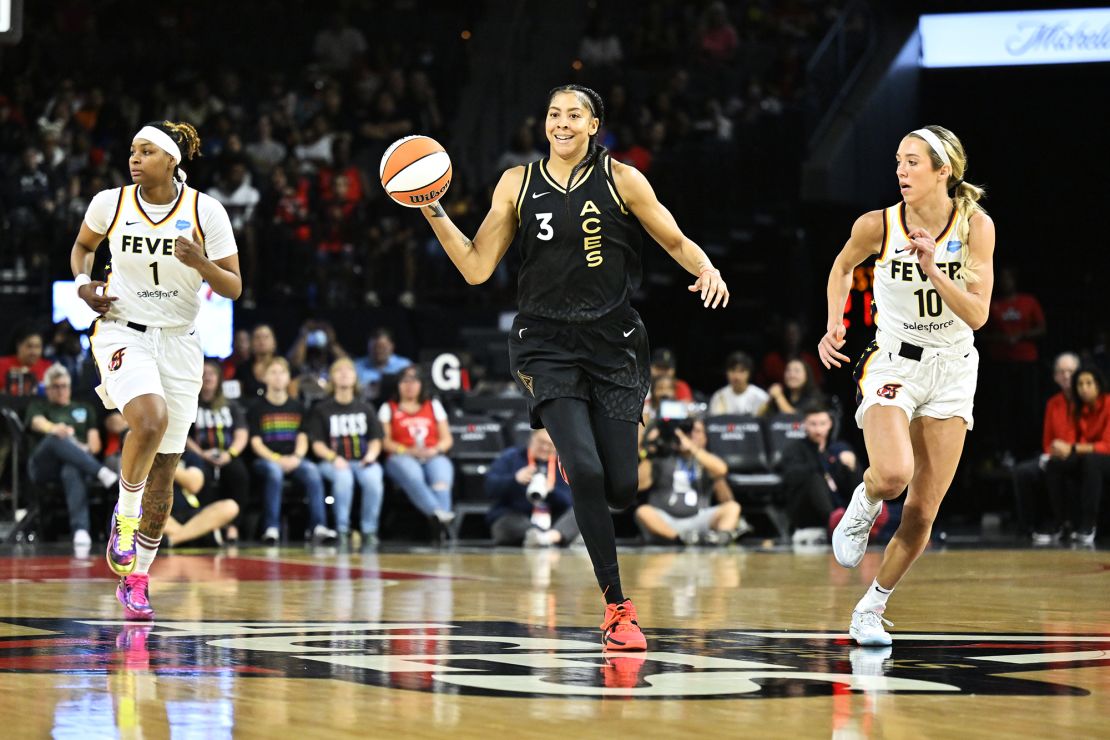 Parker dribbles during a game against the Indiana Fever last year.