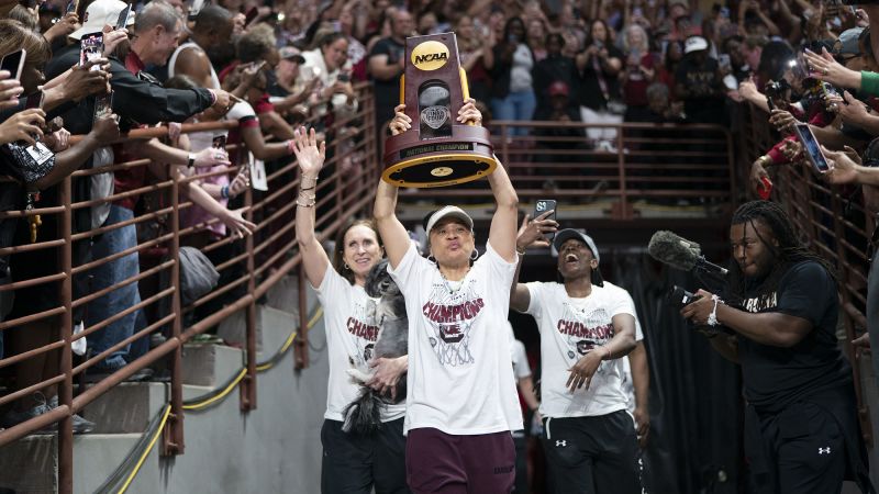 South Carolina celebrates winning third women’s basketball national championship