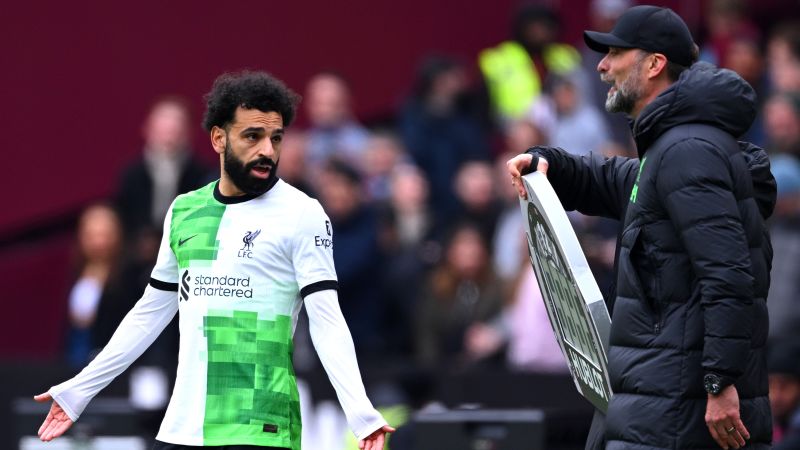 Mohamed Salah says there will be ‘fire’ if he speaks about apparent touchline argument with Jürgen Klopp