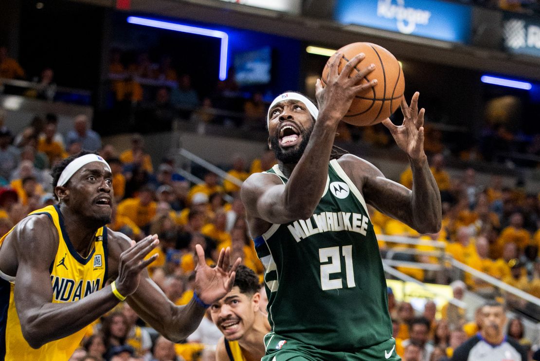 Beverley shooting during the series against the Pacers.