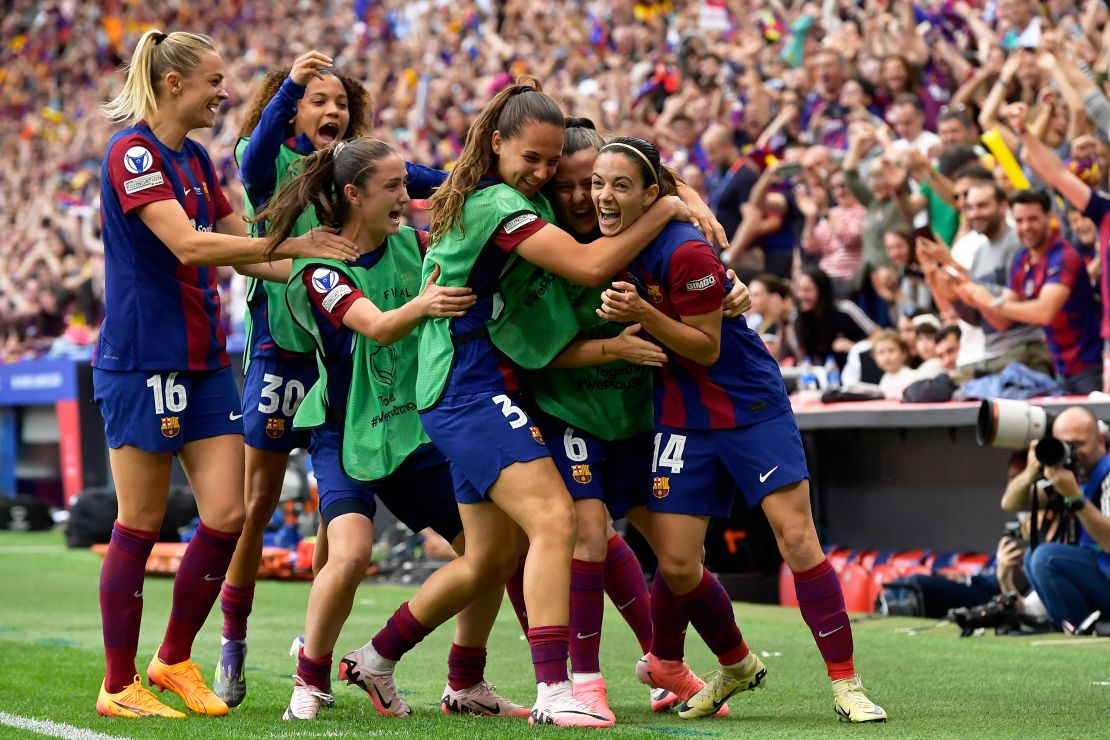 Bonmatí scored the opening goal of the game as Barcelona retained its Women's Champions League title by beating Lyon.