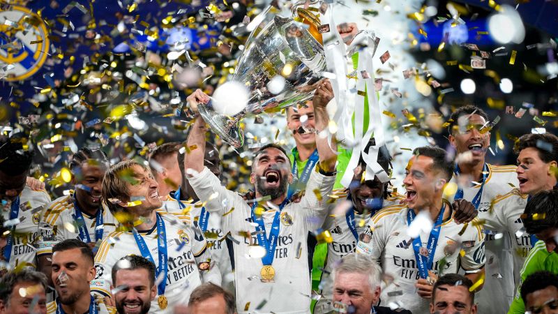 Champions League final: Real Madrid wins 15th European Cup with 2-0 win against Borussia Dortmund