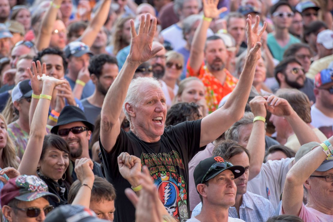 Bill Walton dances at one of the Grateful Dead's "Fare Thee Well" shows at Levi's Stadium on June 28, 2015, in Santa Clara, California.